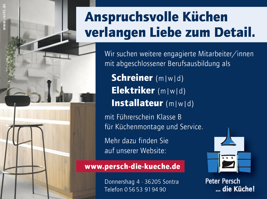 Stellenausschreibung Monteur / Monteurin bei Peter Persch ... die Küche!